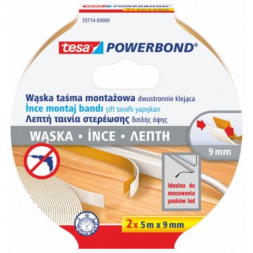 TAŚMA MONTAŻOWA POWERBOND DO LISTW LED 2X 5M:9MMH6671401