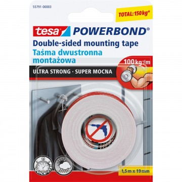 TAŚMA MONTAŻ.POWERBOND WEW.ZEW.5.0M:19MMS.MOC.10KGNA10CM